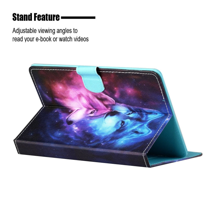 For 10 inch Tablet PC Universal Colored Drawing Horizontal Flip Leather Case with Holder & Card Slots(Wolf) - 10 - 11 inch by PMC TechLife | Online Shopping South Africa | PMC TechLife | Buy Now Pay Later Mobicred