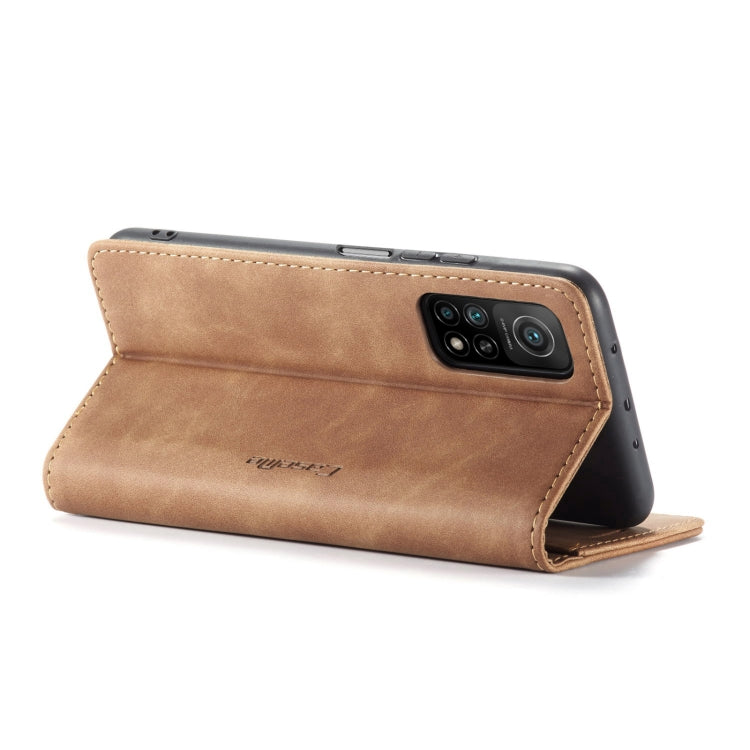 For Xiaomi Mi 10T 5G / 10T Pro 5G CaseMe-013 Multifunctional Retro Frosted Horizontal Flip Leather Case with Card Slot & Holder & Wallet(Brown) - Xiaomi Cases by CaseMe | Online Shopping South Africa | PMC Jewellery | Buy Now Pay Later Mobicred