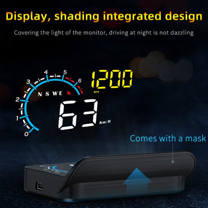 M12 OBD2 + GPS Mode Car Head-up Display HUD Overspeed / Speed / Water Temperature / Low Voltage / Fault Alarm - Head Up Display System by PMC Jewellery | Online Shopping South Africa | PMC Jewellery | Buy Now Pay Later Mobicred