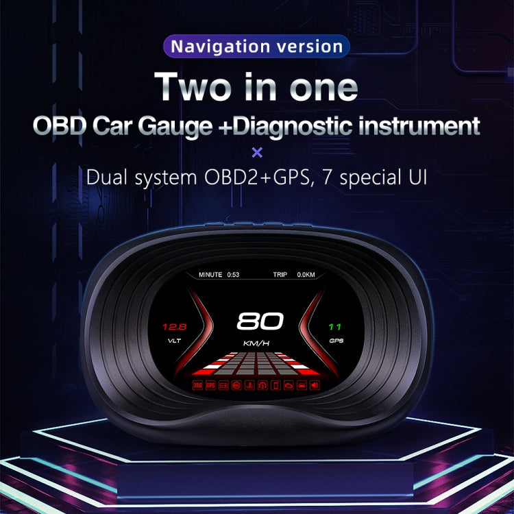 P20 OBD2 + GPS Mode Car Head-up Display HUD Overspeed / Speed / Water Temperature / Engine Failure Alarm - Head Up Display System by PMC TechLife | Online Shopping South Africa | PMC TechLife | Buy Now Pay Later Mobicred