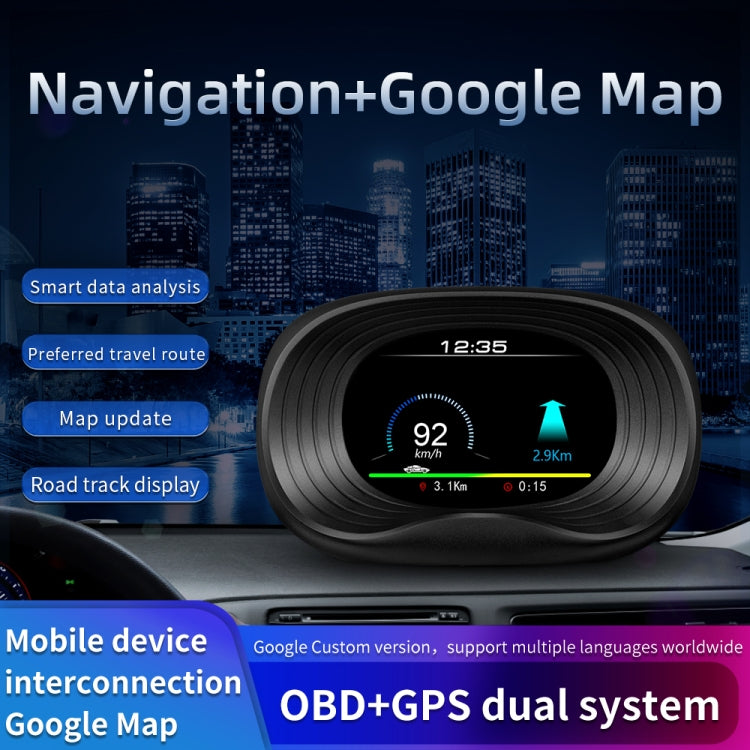 P20 OBD2 + GPS Mode Car Head-up Display HUD Overspeed / Speed / Water Temperature / Engine Failure Alarm - Head Up Display System by PMC TechLife | Online Shopping South Africa | PMC TechLife | Buy Now Pay Later Mobicred