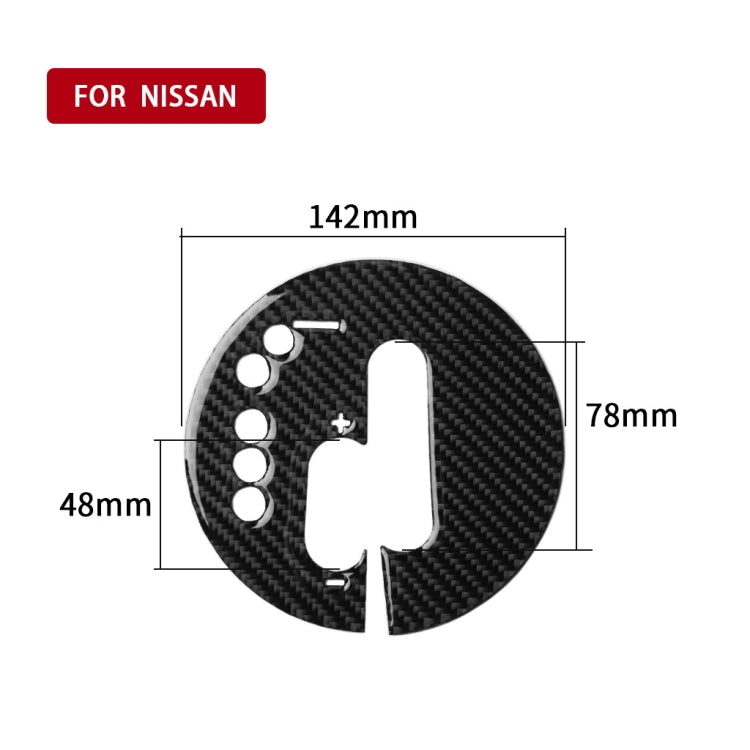 Car Carbon Fiber Manual Transmission Panel Decorative Sticker for Nissan 370Z Z34 2009- Left Drive - Car Interior Mouldings by PMC Jewellery | Online Shopping South Africa | PMC Jewellery | Buy Now Pay Later Mobicred