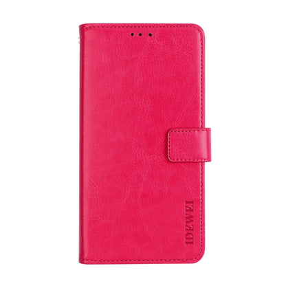 For Meizu M10 idewei Crazy Horse Texture Horizontal Flip Leather Case with Holder & Card Slots & Wallet(Rose Red) - Meizu by idewei | Online Shopping South Africa | PMC Jewellery | Buy Now Pay Later Mobicred