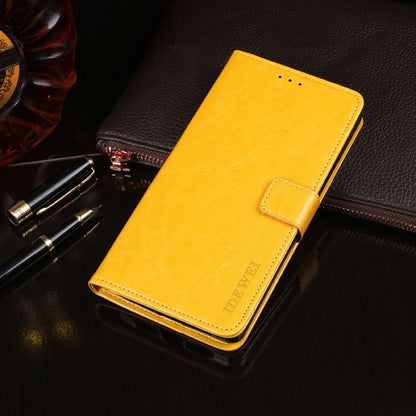 For UMIDIGI A7S idewei Crazy Horse Texture Horizontal Flip Leather Case with Holder & Card Slots & Wallet(Yellow) - More Brand by idewei | Online Shopping South Africa | PMC Jewellery | Buy Now Pay Later Mobicred