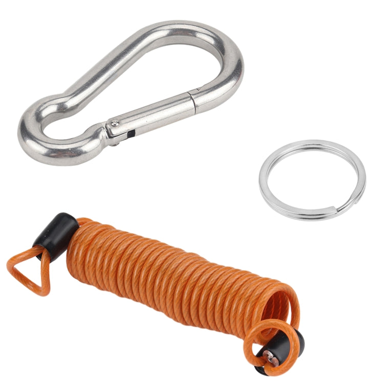 RV Trailer Spring Safety Rope Breakaway Cable, Safety Buckle Size:M8 x 80mm(Orange) - Towing Bars by PMC TechLife | Online Shopping South Africa | PMC TechLife | Buy Now Pay Later Mobicred
