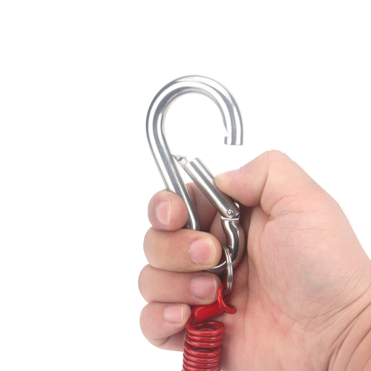 RV Trailer Spring Safety Rope Breakaway Cable, Safety Buckle Size:M8 x 80mm(Dark Grey) - Towing Bars by PMC TechLife | Online Shopping South Africa | PMC TechLife | Buy Now Pay Later Mobicred