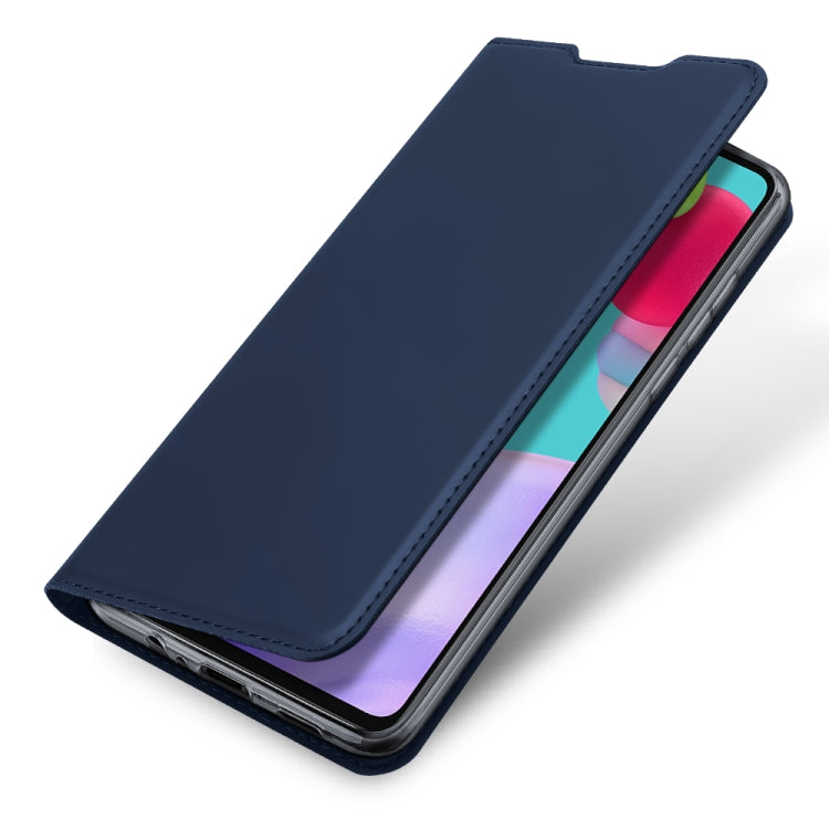 For Samsung Galaxy A52s / A52 5G / 4G DUX DUCIS Skin Pro Series Horizontal Flip PU + TPU Leather Case, with Holder & Card Slots(Blue) - Galaxy Phone Cases by DUX DUCIS | Online Shopping South Africa | PMC Jewellery | Buy Now Pay Later Mobicred