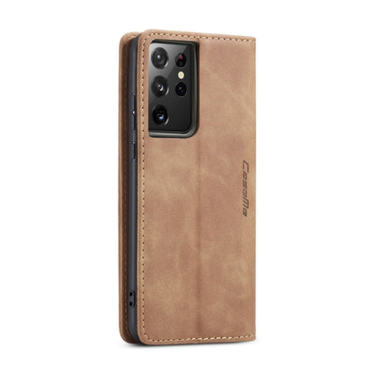 For Samsung Galaxy S21 Ultra 5G CaseMe 013 Multifunctional Horizontal Flip Leather Case with Holder & Card Slot & Wallet(Brown) - Galaxy S21 Ultra 5G Cases by CaseMe | Online Shopping South Africa | PMC Jewellery | Buy Now Pay Later Mobicred