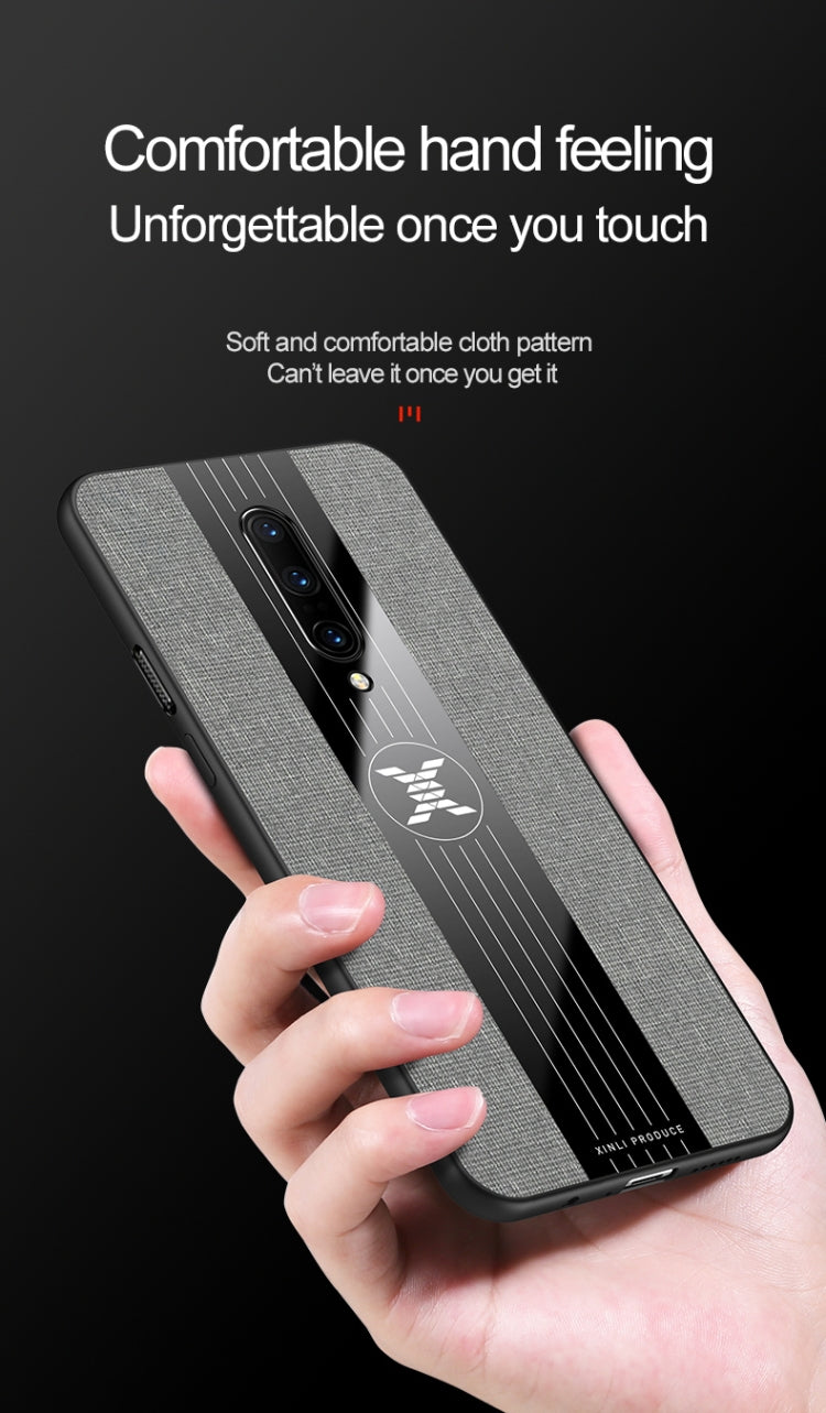 For OnePlus 6 XINLI Stitching Cloth Texture Shockproof TPU Protective Case(Blue) - OnePlus Cases by XINLI | Online Shopping South Africa | PMC TechLife | Buy Now Pay Later Mobicred