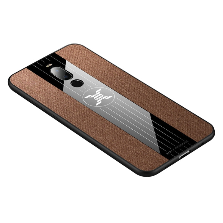 For Meizu Note 8 XINLI Stitching Cloth Texture Shockproof TPU Protective Case(Brown) - Meizu by XINLI | Online Shopping South Africa | PMC Jewellery | Buy Now Pay Later Mobicred