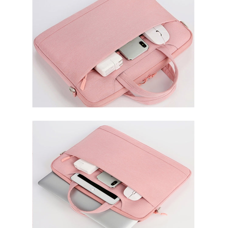 For 15-15.6 inch Laptop Multi-function Laptop Single Shoulder Bag Handbag(Pink) - 13.3 inch by PMC Jewellery | Online Shopping South Africa | PMC Jewellery | Buy Now Pay Later Mobicred