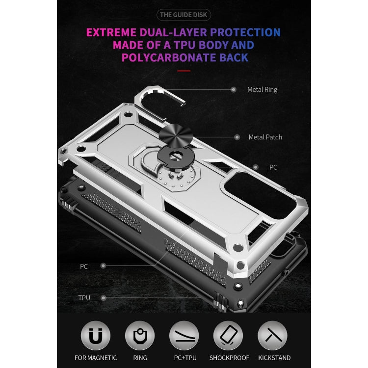 For Huawei P Smart 2021 Shockproof TPU + PC Protective Case with 360 Degree Rotating Holder(Silver) - free shipping - PMC TechLife - Order now!