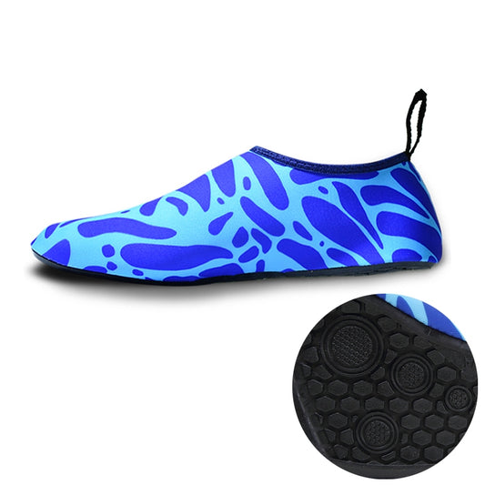 Non-slip Wear-resisting Thick Rubber Sole Diving Shoes and  Socks, One Pair(Figured Blue) - Swimming Fins & Diving Shoes by PMC Jewellery | Online Shopping South Africa | PMC Jewellery | Buy Now Pay Later Mobicred