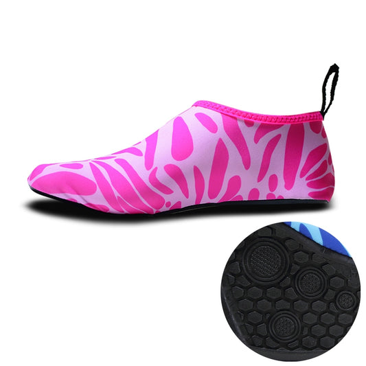 Non-slip Wear-resisting Thick Rubber Sole Diving Shoes and  Socks, One Pair, Size:XXXL (Figured Pink) - Swimming Fins & Diving Shoes by PMC Jewellery | Online Shopping South Africa | PMC Jewellery | Buy Now Pay Later Mobicred