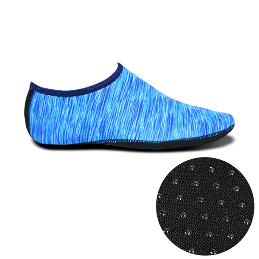 Non-slip Plastic Grain Texture Thick Cloth Sole Printing Diving Shoes and Socks, One Pair, Size:L (Blue Lines) - Swimming Fins & Diving Shoes by PMC Jewellery | Online Shopping South Africa | PMC Jewellery | Buy Now Pay Later Mobicred