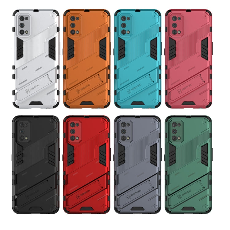 For OPPO Realme 7 Pro Punk Armor 2 in 1 PC + TPU Shockproof Case with Invisible Holder(Blue) - Realme Cases by PMC TechLife | Online Shopping South Africa | PMC TechLife | Buy Now Pay Later Mobicred