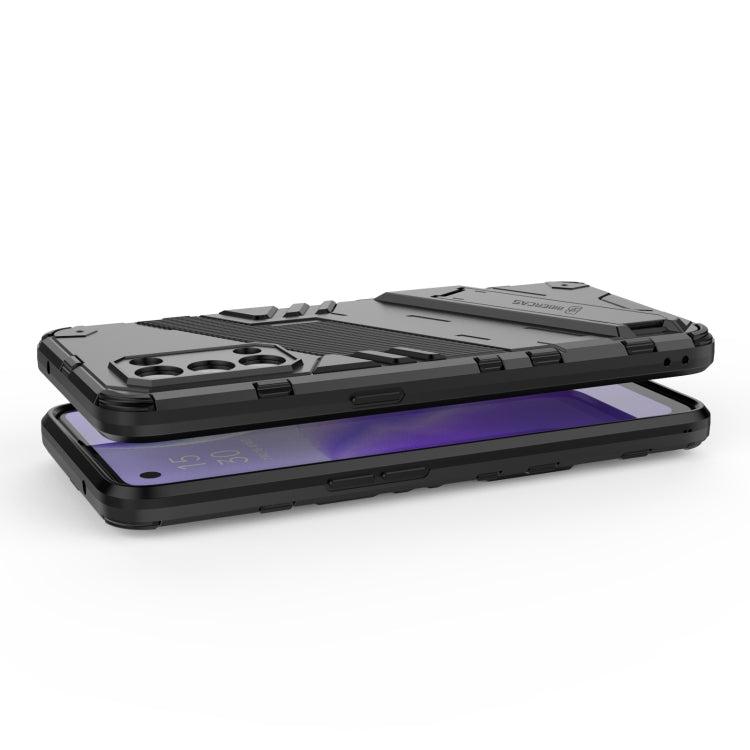 For OPPO Reno5 5G Punk Armor 2 in 1 PC + TPU Shockproof Case with Invisible Holder(Black) - OPPO Cases by PMC TechLife | Online Shopping South Africa | PMC TechLife | Buy Now Pay Later Mobicred