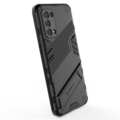 For OPPO Reno5 5G Punk Armor 2 in 1 PC + TPU Shockproof Case with Invisible Holder(Black) - OPPO Cases by PMC Jewellery | Online Shopping South Africa | PMC Jewellery | Buy Now Pay Later Mobicred