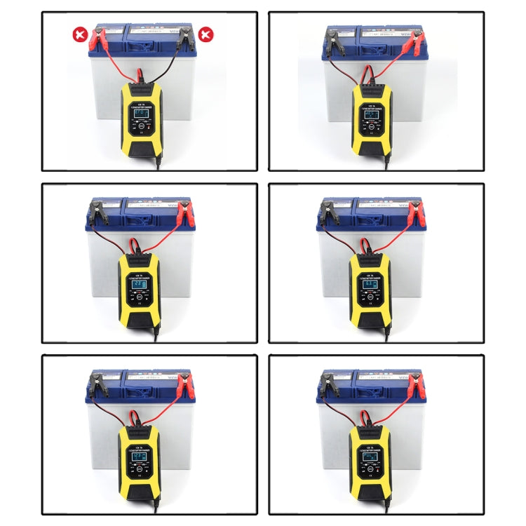 FOXSUR Car / Motorcycle Repair Charger 12V 7A 7-stage + Multi-battery Mode Lead-acid Battery Charger, Plug Type:US Plug(Yellow) - Battery Charger by FOXSUR | Online Shopping South Africa | PMC Jewellery | Buy Now Pay Later Mobicred