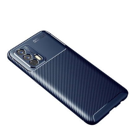 For OPPO Realme GT 5G Carbon Fiber Texture Shockproof TPU Case(Blue) - Realme Cases by PMC Jewellery | Online Shopping South Africa | PMC Jewellery | Buy Now Pay Later Mobicred