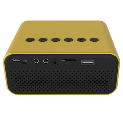 T500 1920x1080P 80 Lumens Portable Mini Home Theater LED HD Digital Projector With Remote Control & Adaptor(Yellow) - LED Projector by PMC Jewellery | Online Shopping South Africa | PMC Jewellery | Buy Now Pay Later Mobicred