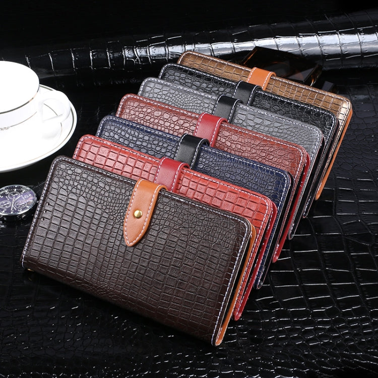 For Blackview A80 Plus idewei Crocodile Texture Horizontal Flip Leather Case with Holder & Card Slots & Wallet(Dark Blue) - More Brand by idewei | Online Shopping South Africa | PMC TechLife | Buy Now Pay Later Mobicred