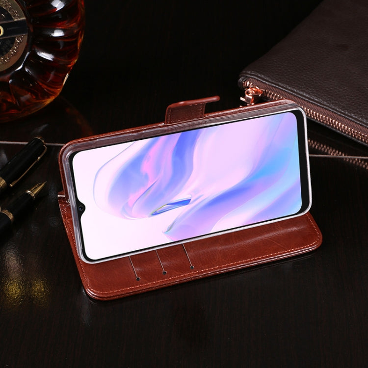 For Blackview A70 idewei Crazy Horse Texture Horizontal Flip Leather Case with Holder & Card Slots & Wallet(Black) - More Brand by idewei | Online Shopping South Africa | PMC TechLife | Buy Now Pay Later Mobicred