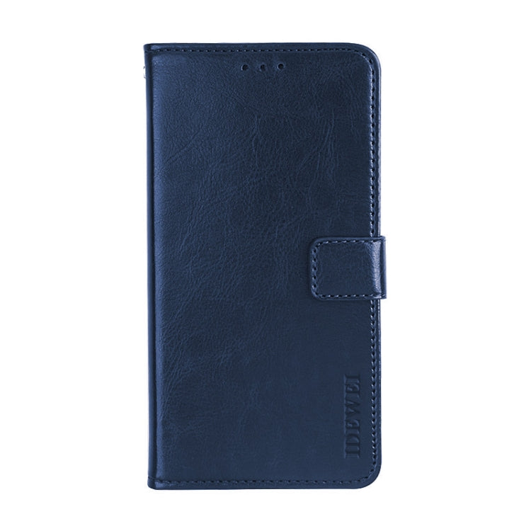 For Blackview A70 idewei Crazy Horse Texture Horizontal Flip Leather Case with Holder & Card Slots & Wallet(Blue) - More Brand by idewei | Online Shopping South Africa | PMC TechLife | Buy Now Pay Later Mobicred
