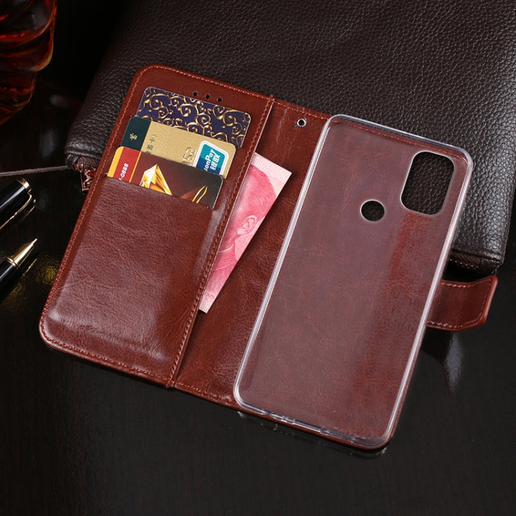 For Blackview A70 idewei Crazy Horse Texture Horizontal Flip Leather Case with Holder & Card Slots & Wallet(Blue) - More Brand by idewei | Online Shopping South Africa | PMC TechLife | Buy Now Pay Later Mobicred