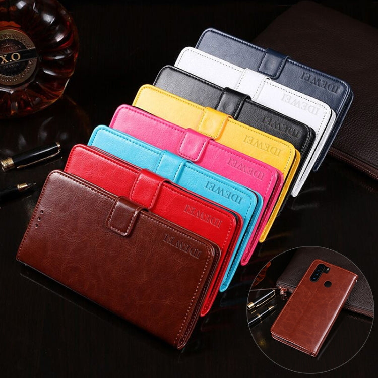 For Blackview A80 Plus idewei Crazy Horse Texture Horizontal Flip Leather Case with Holder & Card Slots & Wallet(Blue) - More Brand by idewei | Online Shopping South Africa | PMC TechLife | Buy Now Pay Later Mobicred