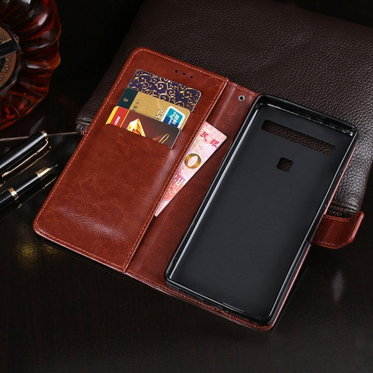 For TCL 10 5G idewei Crazy Horse Texture Horizontal Flip Leather Case with Holder & Card Slots & Wallet(Blue) - More Brand by idewei | Online Shopping South Africa | PMC Jewellery | Buy Now Pay Later Mobicred