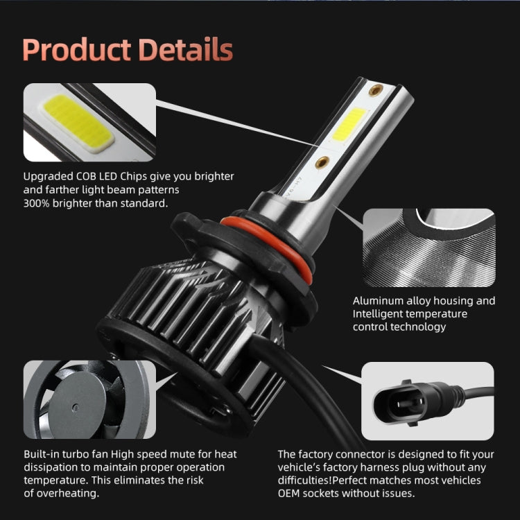 F2 9005 / HB3 / H10 2 PCS DC9-36V / 25W / 6000K / 2500LM IP68 Waterproof Car LED Headlight(Cold White Light) - LED Headlamps by PMC Jewellery | Online Shopping South Africa | PMC Jewellery | Buy Now Pay Later Mobicred