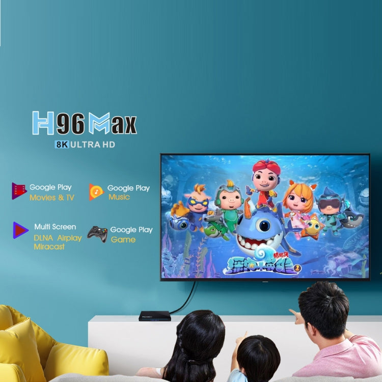 H96 Max 8K Smart TV BOX Android 11.0 Media Player with Remote Control, Quad Core RK3566, RAM: 8GB, ROM: 64GB, Dual Frequency 2.4GHz WiFi / 5G, Plug Type:UK Plug - RK3566 by PMC Jewellery | Online Shopping South Africa | PMC Jewellery | Buy Now Pay Later Mobicred