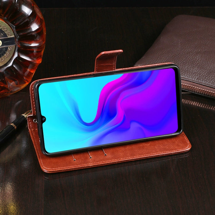 For Blackview A80S idewei Crazy Horse Texture Horizontal Flip Leather Case with Holder & Card Slots & Wallet(Black) - More Brand by idewei | Online Shopping South Africa | PMC TechLife | Buy Now Pay Later Mobicred