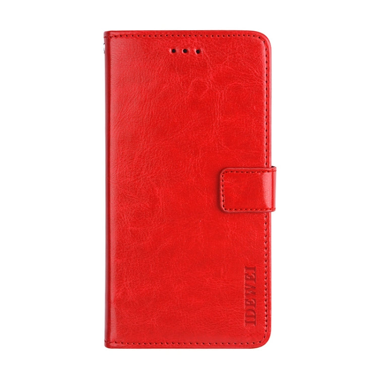 For Blackview A80S idewei Crazy Horse Texture Horizontal Flip Leather Case with Holder & Card Slots & Wallet(Red) - More Brand by idewei | Online Shopping South Africa | PMC TechLife | Buy Now Pay Later Mobicred