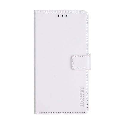 For TCL 20 SE idewei Crazy Horse Texture Horizontal Flip Leather Case with Holder & Card Slots & Wallet(White) - More Brand by idewei | Online Shopping South Africa | PMC Jewellery | Buy Now Pay Later Mobicred