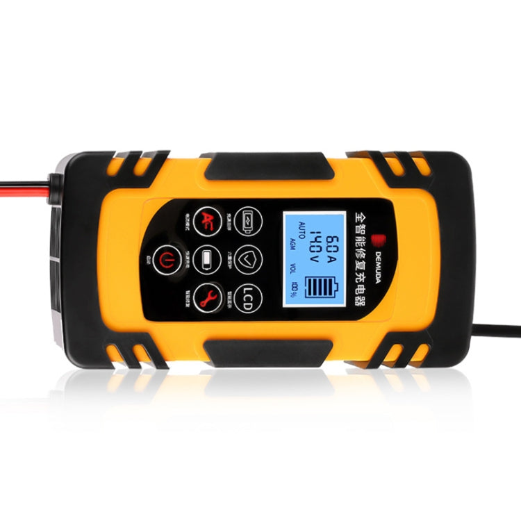 DEMUDA DC-80 Car Battery Charger 12V/24V Intelligent Pulse Repair Type Lead-acid Battery, Plug Type:AU Plug(Yellow) - Battery Charger by PMC Jewellery | Online Shopping South Africa | PMC Jewellery | Buy Now Pay Later Mobicred