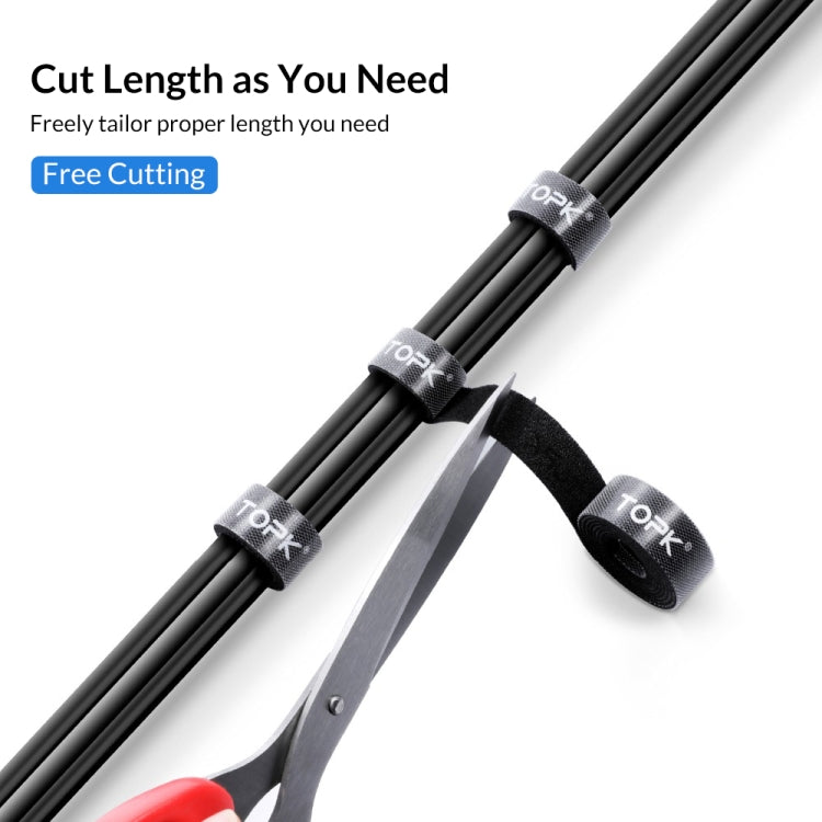 4 PCS TOPK Reusable & Dividable Nylon Tie-wraps Hook and Loop Fastener Cable Ties, Length:5m - Cable Organizer by TOPK | Online Shopping South Africa | PMC TechLife | Buy Now Pay Later Mobicred