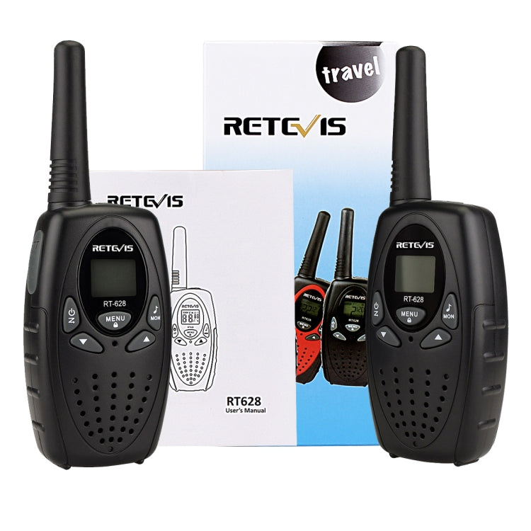 1 Pair RETEVIS RT628 0.5W EU Frequency 446MHz 8CHS Handheld Children Walkie Talkie(Black) - Children by RETEVIS | Online Shopping South Africa | PMC Jewellery | Buy Now Pay Later Mobicred