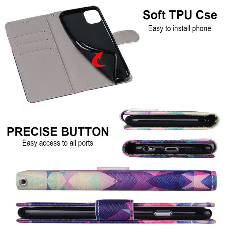 For OPPO A9 (2020) / A5 (2020) / A11X / A11 Coloured Drawing Cross Texture Horizontal Flip PU Leather Case with Holder & Card Slots & Wallet & Lanyard(Colorful Clouds) - OPPO Cases by PMC Jewellery | Online Shopping South Africa | PMC Jewellery | Buy Now Pay Later Mobicred