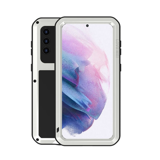 For Samsung Galaxy S21+ 5G LOVE MEI Metal Shockproof Waterproof Dustproof Protective Case with Glass(Silver) - Galaxy S21+ 5G Cases by LOVE MEI | Online Shopping South Africa | PMC Jewellery