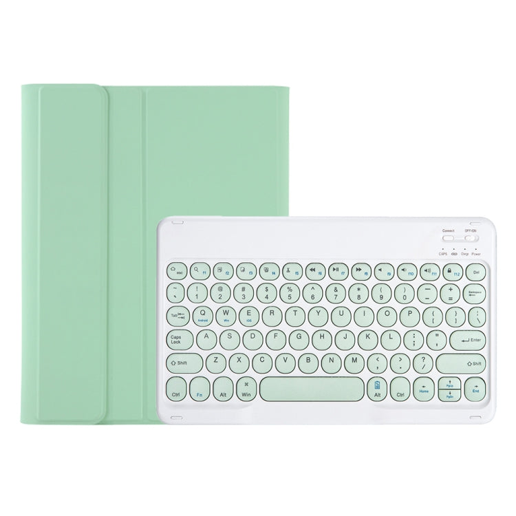 YT11B Detachable Candy Color Skin Feel Texture Round Keycap Bluetooth Keyboard Leather Case For iPad Pro 11 inch 2020 & 2018(Light Green) - For iPad Pro by PMC Jewellery | Online Shopping South Africa | PMC Jewellery