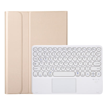 YA098B-A Detachable Lambskin Texture Round Keycap Bluetooth Keyboard Leather Tablet Case with Touch Control & Pen Slot & Stand For iPad Air 4 10.9 inch (2020) / Pro 11 inch (2020) & (2018)(Gold) - Universal by PMC Jewellery | Online Shopping South Africa | PMC Jewellery