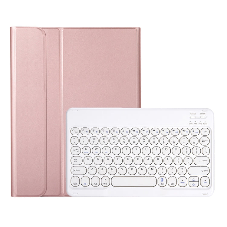 YA102B Detachable Lambskin Texture Round Keycap Bluetooth Keyboard Leather Tablet Case with Pen Slot & Stand For iPad 10.2 (2020) & (2019) / Air 3 10.5 inch / Pro 10.5 inch(Rose Gold) - Universal by PMC Jewellery | Online Shopping South Africa | PMC Jewellery