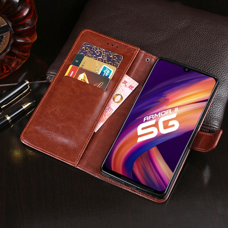 For Ulefone Armor 11 5G idewei Crazy Horse Texture Horizontal Flip Leather Case with Holder & Card Slots & Wallet(Red) - free shipping - PMC Jewellery - Order now!