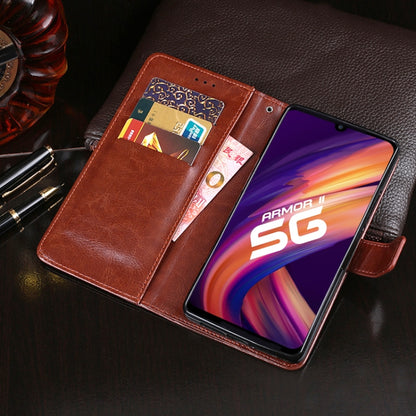 For Ulefone Armor 11 5G idewei Crazy Horse Texture Horizontal Flip Leather Case with Holder & Card Slots & Wallet(Brown) - More Brand by idewei | Online Shopping South Africa | PMC Jewellery | Buy Now Pay Later Mobicred