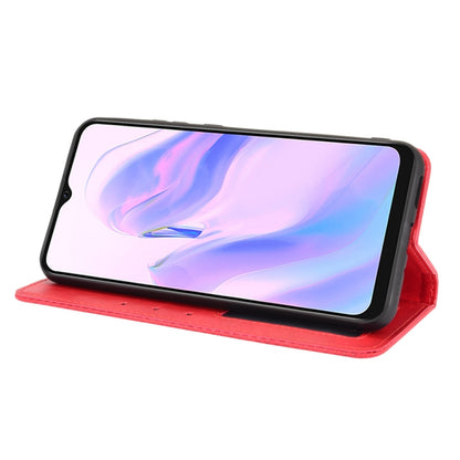 For Blackview A70 (2021) Magnetic Buckle Retro Crazy Horse Texture Horizontal Flip Leather Case with Holder & Card Slots & Photo Frame(Red) - More Brand by PMC Jewellery | Online Shopping South Africa | PMC Jewellery | Buy Now Pay Later Mobicred