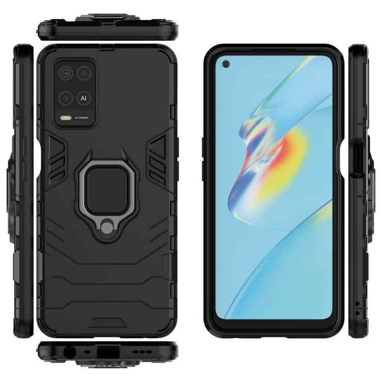 For OPPO A54 4G Shockproof PC + TPU Protective Case with Magnetic Ring Holder(Black) - OPPO Cases by PMC Jewellery | Online Shopping South Africa | PMC Jewellery | Buy Now Pay Later Mobicred