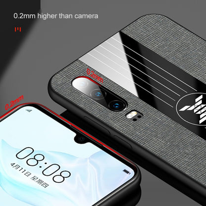 For Huawei P30 XINLI Stitching Cloth Textue Shockproof TPU Protective Case(Black) - Huawei Cases by XINLI | Online Shopping South Africa | PMC Jewellery | Buy Now Pay Later Mobicred