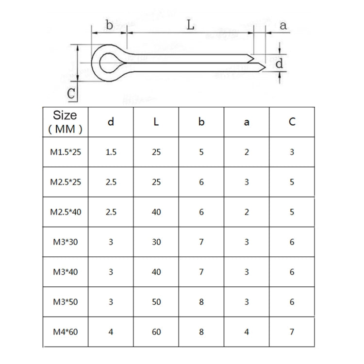 A5538 1000 PCS Car U-shape 304 Stainless Steel Cotter Pin Clip Key Fastner Fitting Assortment Kit - Booster Cable & Clip by PMC Jewellery | Online Shopping South Africa | PMC Jewellery | Buy Now Pay Later Mobicred